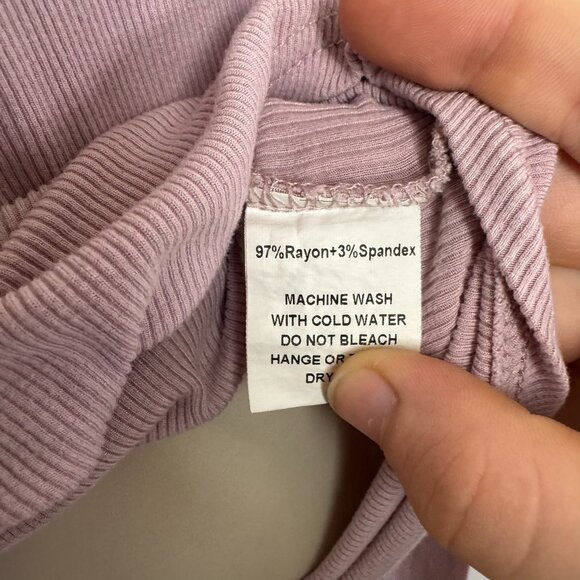 Bohme Pink Ribbed Snap Front Henley Long Sleeve J5 - Picture 3 of 6